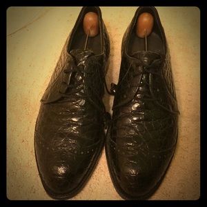 Black Alligator Oxfords